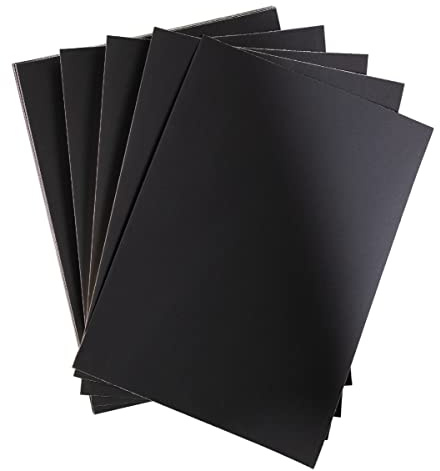 UART Sanded Pastel Paper, Dark, 320 Grade, 9x12 in, 10 Sheets | Acid-free archival dark sanded surface, 320 to 800 grit in multiple sizes; grips soft pastel, charcoal and pencil
