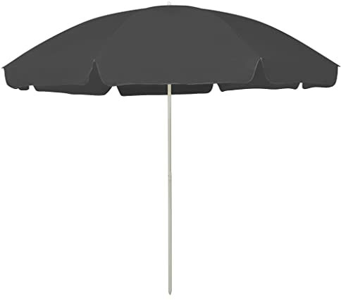 vidaXL Strandschirm Kippbar Sonnenschirm Balkonschirm Gartenschirm Ampelschirm Marktschirm Schirm Terrassenschirm Garten Anthrazit 300cm