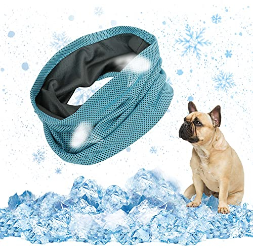 EKKONG Hunde halstücher Kühlend,Kühlhalsband für Hunde, Atmungsaktiv Wärmeableitung Bandana Hund, hundehalsband mit Tuch Kühlend,Geeignet für Kühlhunde im Sommer,55 X 16cm(L)