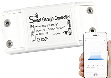 Kit Smart WiFi Garage Opener, abrecompuertas de compuertas, puertas de garaje y abrir puertas, aplicación Tuya Smart Life, compatible con Alexa y Google Home