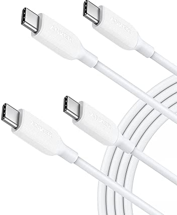 Anker USB C Cable 2Pack 100W 6ft, Powerline III USB C to USB C Charger Cable 2.0, Type C Charging Cable for MacBook Pro 2020, iPad Pro 2020, iPad Air 4, Galaxy S20 Plus S9 S8, Pixel, Switch