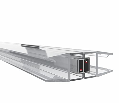 KRAUS Premium Duschdichtung DD-47 Magnet- Duschtürdichtung für 8-10mm Glasstärke à 2000mm in transparenter Optik Duschdichtungen für Duschtüren & Duschkabinen Dichtungen für 180° & Schiebetüren