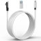Kuject Link Cable 10FT Compatible for Quest 3S/3, Quest 2/Pro, Pico 4, VR Headset Accessories Cable for Rift S/Steam VR Games, USB 3.0 Type C to C High Speed Data Transfer Cord for Gaming PC, White