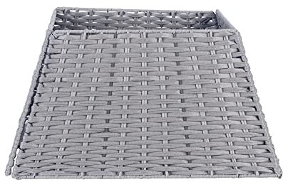Floralcraft Woven Willow Christmas Tree Skirt (Grey) Large 50cm Square Xmas Tree Stand Rattan Basket Christmas Tree Decoration