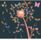 Papier Peint intissé 270 cm X 250 cm, déco Murale panoramique Fleurs de pissenlits stylisées