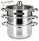 Induction Pot steelex -Tier Steamer Stainless Steel Stock Induction Safe cookware Large pan Cooking Saucepan lid Litre pots Soup Big hob stockpot