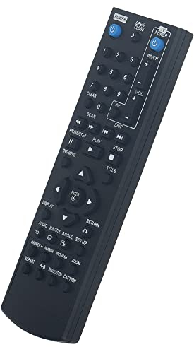 Replacement Remote Control Fit for LG DVD Player DP540H DP542H DP132H DZ9500 DVX9500 COV33662806