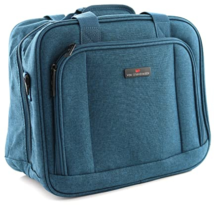 Von Cronshagen Flugumhänger Cloud 2.0 | praktische Umhängetasche für Handgepäck Flugzeug | Tasche mit Handgepäcksmaßen | mit Aufsteckfunktion (Petrol)