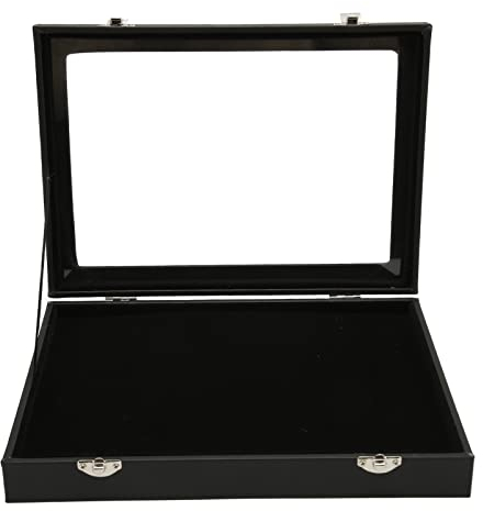 Staubdichte Pin-Vitrine, Abzeichen-Sammelbox Shadow-Box-Rahmen Aufbewahrungsbox für Schmuck mit Verschlussschnalle für Anstecknadel, Militärmedaille und Schmuckkollektion