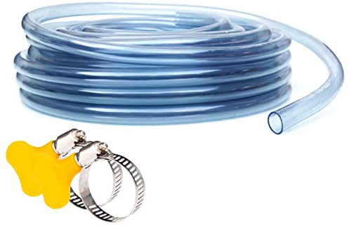 Tuyau souple transparent PVC haute qualité, tuyau alimentaire flexible et résistant, idéal pour aquarium, fontaine, eau douce ou salée, air, liquide, arrosage, système irrigation. (11mm x 8mm, 1 M)