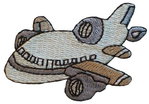 alles-meine.de GmbH Flugzeug 6 cm * 4,4 cm Bügelbild Aufnäher Applikation Hubschrauber Helikopter