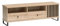 MINIO go for it - TV-Lowboard mit Lamellen Mali, 160,6 x 53,4 x 40,6 cm, Modern Fernsehschrank mit 1 Tür und 2 Schubkasten, Ideal Schrank für das Wohnzimmer, mit Metallfüßen - Artisan Eiche/Schwarz