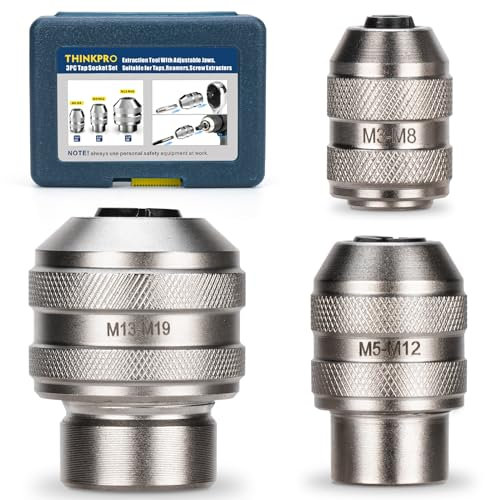Thinkpro Gewindebohrer, 3 Stück, Gewindebohrer, verstellbares Extraktionswerkzeug, Gewindebohrer für Wasserhähne, Reibahlen, Schraubenausdreher