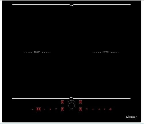 Karinear Magnetic Knob Induction Hob, 60cm Dual Flex Zone Induction Hob Touch Control with Safe Lock,Boost,Timer, No Plug Superior Style
