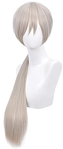 LINLINCD -Anime Coser Wig Makima Wig Chainsaw Man Makima Cosplay Wig with Wig Cap Long Ponytail Red Anime Cosplay Wig (Color : Quanxi)