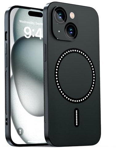 Meeter Handyhülle für iPhone 15, für iPhone 15 Hülle TPU Anti-Rutsch Anti-Kratzer Stoßfest Schutzhülle Case Cover Premium PU Leder Kompatibel mit MagSafe