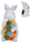 Dönges Solar Gartenfiguren Hase | Gartendeko für Draußen | mit Sukkulenten und 7 LED Leuchten | Balkon Dekoration | Figur | Geschenke für Frauen/Mama oder Oma | süße Deko