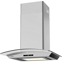Corbero - Campana Decorativa Horizontal | FUJI675XGLASS | Cristal Inox, 60 cm, Caudal 750 m3/h, 230W, 3 Velocidades, Filtro Aluminio 3 Capas, Filtro Carbón, Eficiencia Energética A