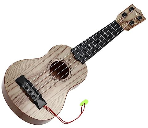 FELTECHELECTR 1Stk Gitarrenspielzeug für Kinder Anfänger Gitarre Ukulele Musikspielzeug Kinder Gitarre kinderinstrumente Kinder musikinstrumente Mini-Ukulele Musikalisches Spielzeug Plastik Weiß