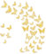 Tyqour 72 Stück 3D Schmetterlinge Deko Gold 3D Schmetterlinge Aufkleber Butterfly Wanddeko Tortendeko, Gold Wandaufkleber Heimdeko Wand Deko für Wohnzimmer Kinderzimmer Hochzeit Party Dekoration