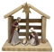 Harilla Weihnachtskrippe Statue Pferd Trog Treibholz Haus Geschenk Künstlerische Harz Weihnachtsdekor Krippe Szene Statue für Hause