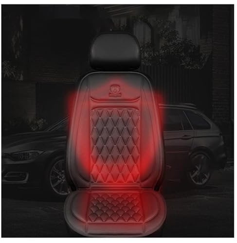 Wizvox 12v Auto Sitzheizung, 12v/24v,Stromschutz Auto Sitzbezüge mit 10 Magneten,Warm Heiz Sitzkissen Passend für Die Meisten Autos 1 Stück,C-1Packung