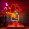 NOXET Gitarre Hund Neon Schild Tier Neon Lichter Rot Gelb Blau Rosa Neon Sign Dog LED Leuchtreklame Hund LED Schild für Club Party Schlafzimmer Geburtstage Bar Wohnzimmer Hund Neonschilder Neon Sign