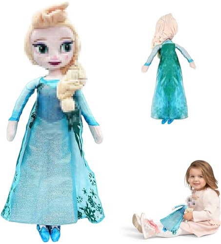 HBSFBH ELSA Puppe, 40cm ELSA Puppe Eiskönigin, ELSA Plüschtier, ELSA Kuscheltier, Frozen II Plüschfigur ELSA, ELSA Stoffpuppe, Cartoon Gefüllte Puppen für Kinderpartygeschenke Geburtstag Geschenke