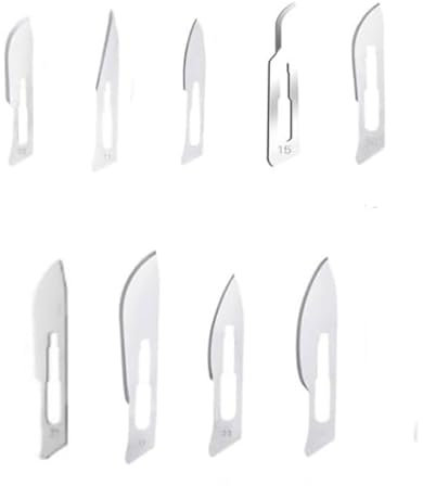 Lame Bisturi Sterili per Uso Estetico, 100 Pezzi, Monouso (N°24)