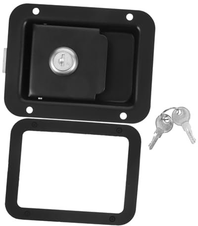 Angoily Wohnmobiltürriegel Mit Schlüssel Anhängerschloss Edelstahlschloss Paneelschloss Fahrzeugschloss Für Reisemobil Wohnmobil Und Lkw-zubehör Kompaktes Design Einfach Zu Bedienen Für We