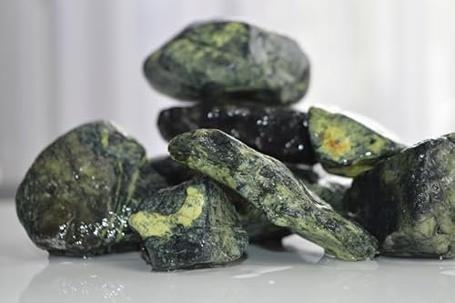 V-PREMIUM SOLUTION - Grüner und schwarzer Kieselstein 4-8 cm - Dekorativer Stein für den Garten - Dekorativer Kieselstein – Naturstein für Garten & Aquarium