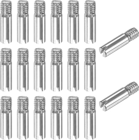 M METERXITY 20-Pack Perno Cilindrico A Fessura M4 x 14mm, Perno Di Posizionamento Con Filettatura Esterna In Acciaio Inossidabile 304 Per Dispositivi Metallici/Progetti [Tono Argento]