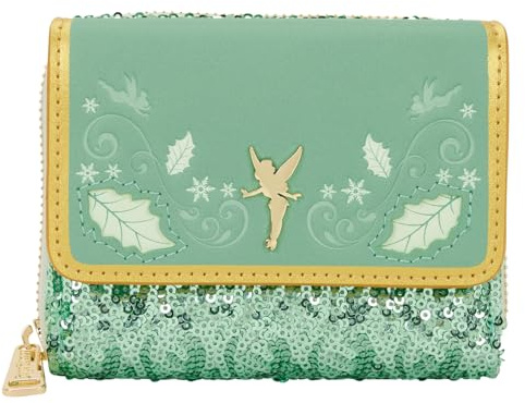Loungefly Disney Tinker Bell Holiday Portefeuille triptique - Fée Clochette - Marchandise Officielle