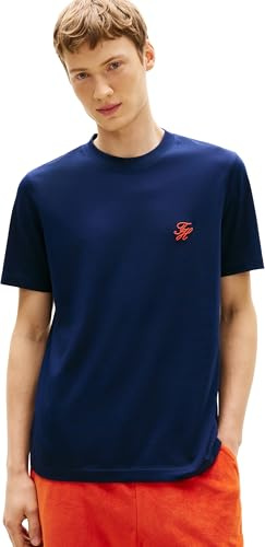 Tommy Hilfiger Herren Script Monogram Swimshop Tee Mw0mw43066 S/S T-Shirt