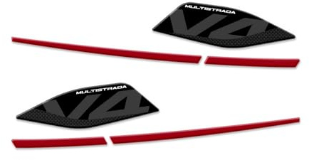 Az Graphishop Aufkleber Handprotektoren Harz 3D kompatibel mit Ducati Multistrada V4 Standard Option 2023 On APA-MULTI-V4-ST
