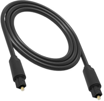 BUGUUYO Cable de Audio de Fibra Óptica Digital Coaxial Negro 15 M para Altavoz y Amplificador Núcleo de Baja Pérdida y Conectores Metálicos Adecuado para Equipos de Audio Digital