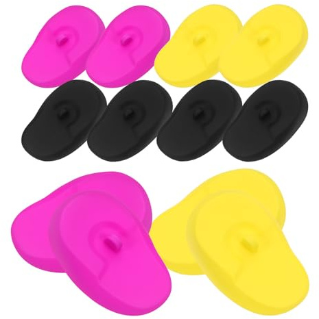 CIMAXIC 6 pares de Oídos de Silicona para Tintes de Cabello Resistentes al Calor Cubiertas Cómodas y Reutilizables para Salón y Viaje Diseño Ajustado y Ligero