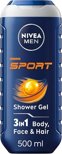 NIVEA Bath Care Shower Sport For Men, 500 ml (Pack of 6)