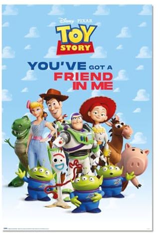 Grupo Erik Disney Pixar Toy Story Poster Kunstdruck Merch | Poster Deko Wohnzimmer oder Deko Schlafzimmer - Deko Zimmer - Größe 61 x 91 - Offizieller Disney Pixar Fanartikel