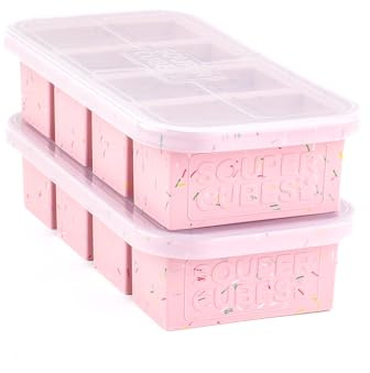 Souper Cubes 1 Cup Silicone Freezer Trays With Lids, Cotton Candy, 2-Pack | 100% Platinum-Cured Silicone Soup Freezer Moulds, Oven & Microwave Safe, Perfect For Freezing Soup, Sauces, Leftovers, & More