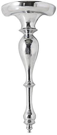 invicta INTERIOR Stylischer Design Wandkonsole Aluminium 80 cm Beistelltisch silberfarbig Barock