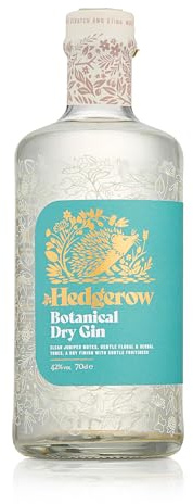 Hedgerow Dry Gin 70cl – Clear Juniper with Floral & Herbal Notes and a Clean, Dry Finish – Crafted in North Yorkshire with Foraged Botanicals – 42% ABV