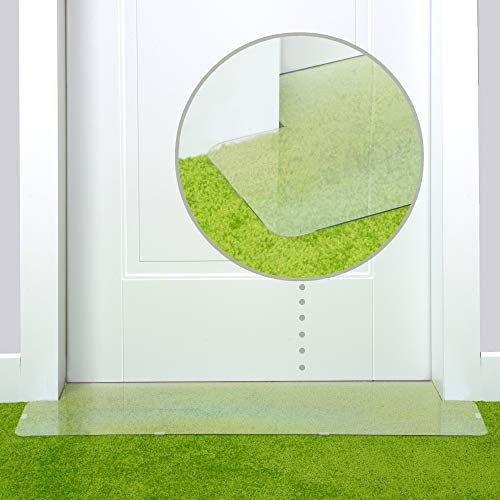 PROTECTO Cat Carpet Protector - 30 Wide Floor Anti Dog Scratching Mat – Clear & Durable Plastic Carpet Scratch Stopper for Pets – Easy to Install Doorway Dog & Cat Scratch Protector - Ready to Use