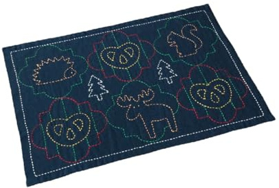 olympus Thread Sashiko Embroidery Set Placemat Nordic Designs Cookies Fabric Printed