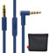 Remplacement de câble/Fil pour Beats câble audio + Télécommande/Micro pour Beats by Dr. Dre Casque Solohd/Studio/Pro/Detox/sans fil (Blau)
