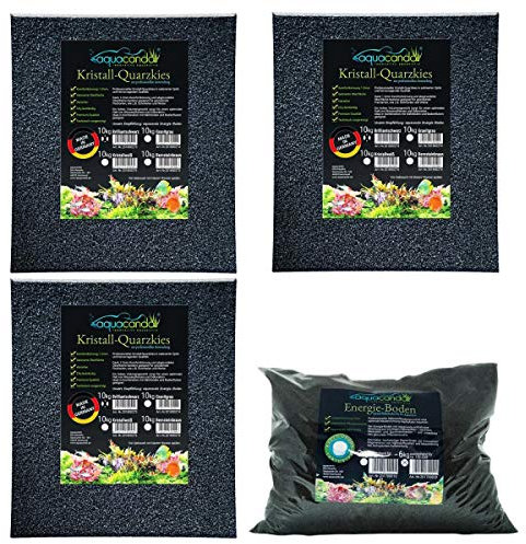 aquacando Aquarium-Bodengrund Set | kompatibel zu Juwel Lido 200 Farbe Brilliantschwarz