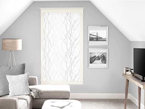 Soleil d'ocre, Liane Brise bise Dévoré, Voile, Polyester, Blanc, 60x160 cm