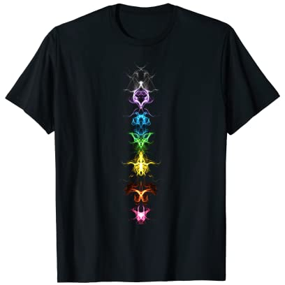 Chakra Regenbogen Yoga Meditation Symbol Spirituell Fraktal T-Shirt