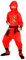 W WIDMANN MILANO Party Fashion - Costume enfant Red Dragon Ninja, Guerrier, Samouraï, Costumes de carnaval, 116