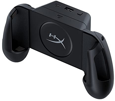 HyperX ChargePlay Clutch Mobile – Qi Wireless-zertifizierte Controller Griffe mit Ladefunktion für Mobiltelefone, Abnehmbarer Akku, kompatibel mit Qi-fähigen Android- und iPhone-Geräten, HX-CPCM-U